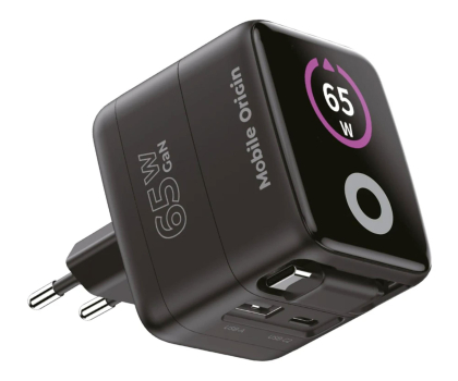 Ładowarka i akumulator Mobile Origin GaN Display Charger PW3 - USB-C Self-Retracting Cable 65W